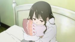 kyoukai_no_kanata-01-mitsuki-alone-sad-hugging_pillow