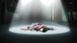 noragami-02-hiyori-out_of_body_experience-faint-sleeping-spotlight-forgotten-comedy-streetlight