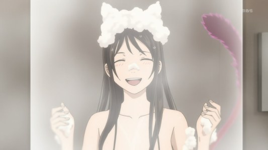 noragami-02-hiyori-soul-cat_tail-cat_ears-bubbles-bath-playing-happy-naked-cute