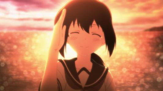 kantai_collection-12-fubuki-destroyer-salute-happy-smile-tears-sunset